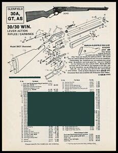 glenfield  gt   win lever action rifle schematic parts list ad ebay