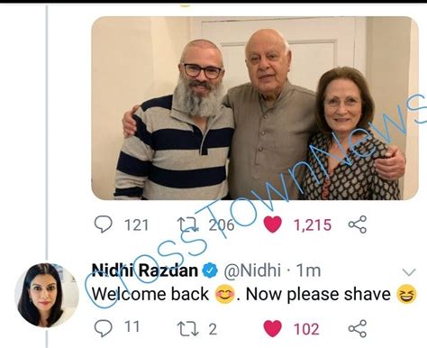Journalist Nidhi Razdan Asks Omar Abdullah To Shave Now As