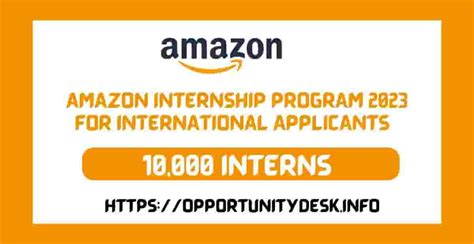 amazon internship program  canada  fully funded scholarship