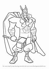 Thor Avengers Draw Heroes Drawing Mightiest Earth Step Marvel Coloring Drawings Cartoon Drawingtutorials101 Pages Superhero Learn Kids Adults sketch template