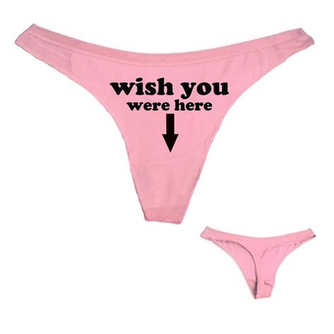 new thong underwear wish you were here letter printed cotton women sexy