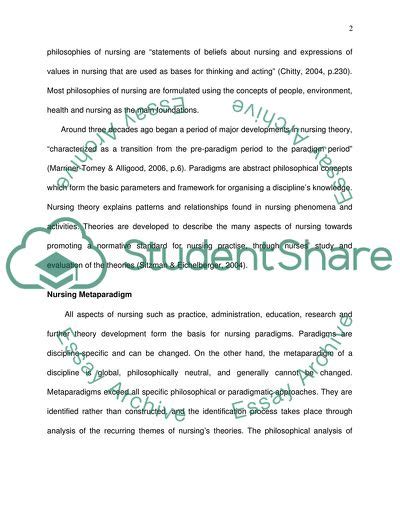 personal nursing philosophy concept synthesis essay  topics