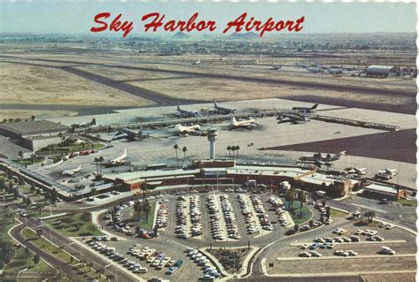 phoenix sky harbor international airport phx  postcards world airline historical society