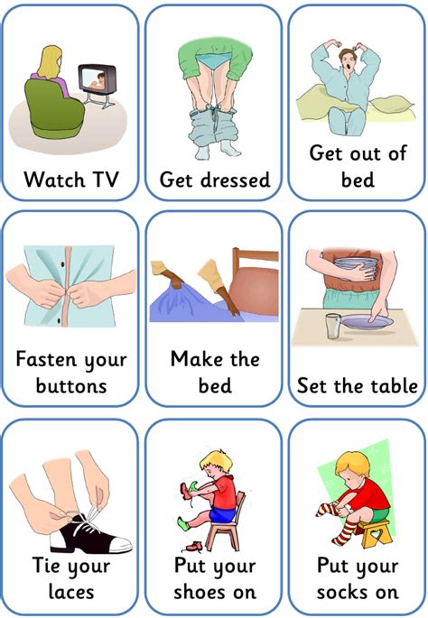 daily routine flash cards  visual sequencing teaching resources