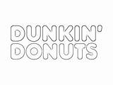 Dunkin Donuts Logo Pages Cup Coffee Sketch Coloring Iced Dunkins Template sketch template