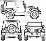 Jeep Wrangler Rubicon Blueprint Clipart Blueprints Drawing Side 2007 Suv Coloring Car Clip Cliparts Jeeps Silhouette Sketch Gif Getoutlines Drawings sketch template