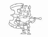 Viking Coloring Ax Big Coloringcrew sketch template