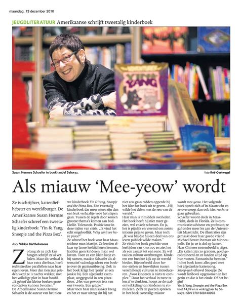 schaefers millennium  dutch newspaper profiles susan   book