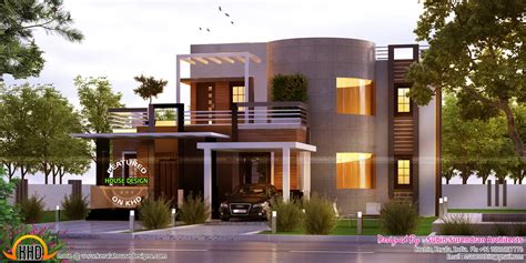 fantastic modern house design kerala home design  floor plans