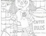 Coloring Doodle Raggedy Ann Adult Doll sketch template