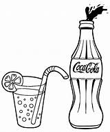 Cola Coca Coloring Coke Bottle Soda Drawing Pages Kids Para Colorear Glass Drink Lemonade Dibujos Etsy Botella Soft Botellas Flat sketch template