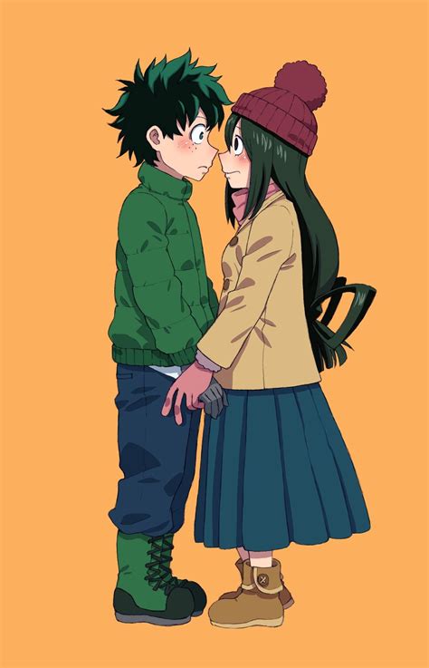 Pin On Midoriya Izuku Deku And Tsuyu Asui Midotsuyu