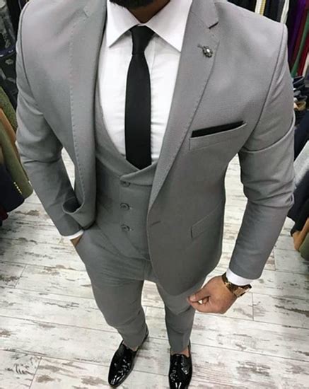 the drop bespoke suits made for you grey three piece suit