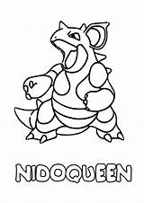 Pokemon Nidoqueen Coloring Pages Template sketch template