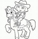 Dora Explorer Kuda Mewarnai Coloriage Binatang Anak Belajar Halaman Personnages Aventureira Coloriages Colorier Menunggangi sketch template