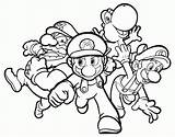Coloring Waluigi Wario Pages Becuo Amp Print sketch template