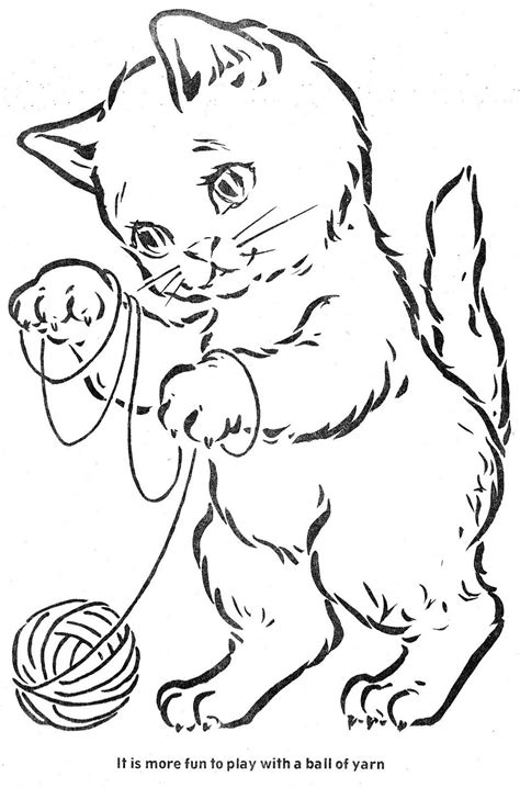 kittens cat coloring page coloring books