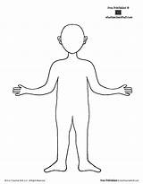 Body Outline Template Boy Girl Printable Printables Pages sketch template