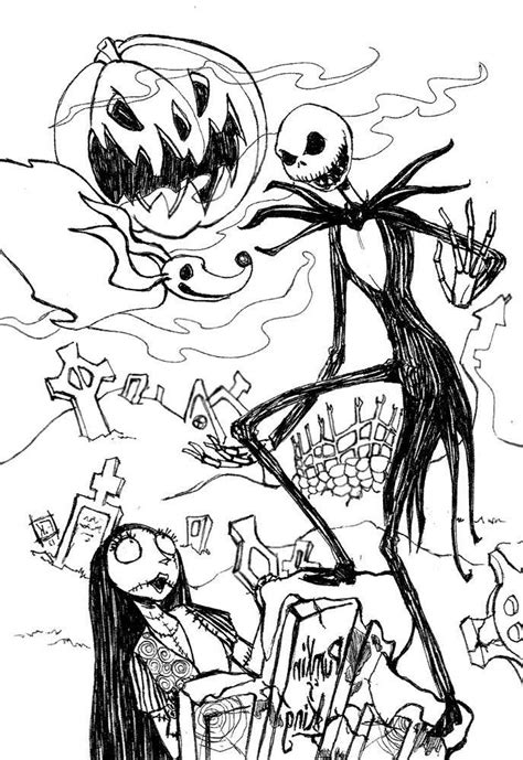 jack skellington coloring pages fan drawing  printable coloring pages