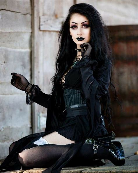 the black metal barbie ladies goth beauty gothic fashion goth girls