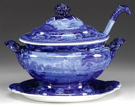 gorgeous tureens flow blue china blue  white china