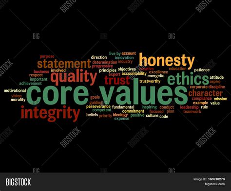 conceptual core values image and photo free trial bigstock