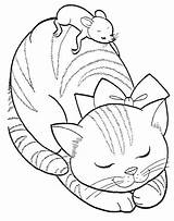Coloring Cat Pages Christmas Mouse Kids Cats Kitten Rasta Friend Books Colouring Book Cutest Cute Drawings Sheets Patterns Animal Feline sketch template