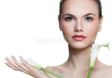 spa girl portrait young woman isolated  white stock photo image