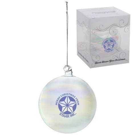 hand blown glass ornament progress promotional products