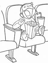 Coloring Curious George Pages Book Printable Kids Popcorn sketch template