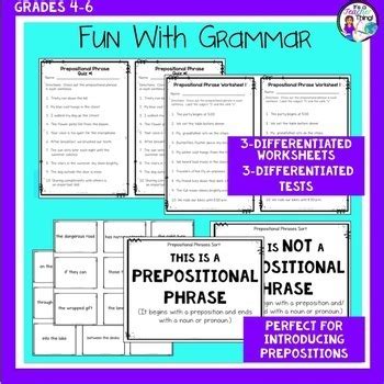 prepositions worksheets  activities    teacher  tpt
