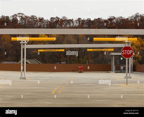 height clearance sign   parking lot stock photo alamy