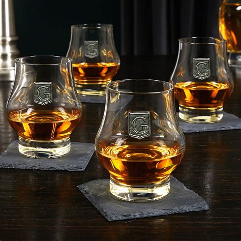 Regal Crest Custom Wescott Double Snifters Whiskey Tasting Glasses Set Of 4
