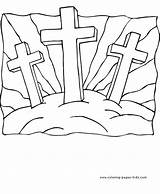Religious Kids Coloring Pages Color Printable Easter Crosses Items Sheets Religion Heaven Sheet Christian Cross Colouring Three Jesus Bible School sketch template
