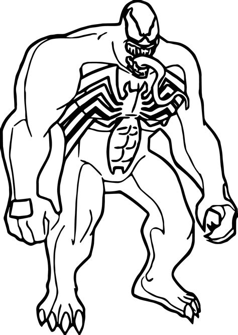 cool marvel venom coloring page superhero coloring spiderman