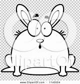 Shocked Coloring Rabbit Chubby Outlined Clipart Cartoon Vector Smiling Cory Thoman sketch template
