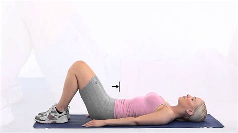 how to do a pelvic tilt lying down youtube