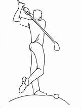 Golf Coloring Pages Kids Printable Golfer Print Bestcoloringpagesforkids Choose Board sketch template