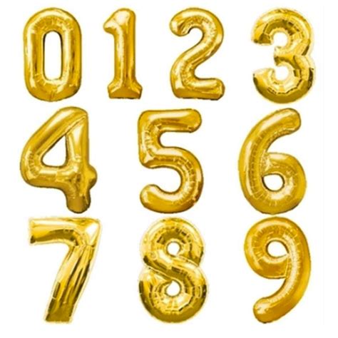 gold numbers bella balloons