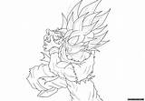 Goku Coloring4free Kamehameha sketch template