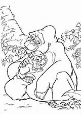 Tarzan Colorir Desenhos Kala Kleurplaten Malvorlagen Colorat Coloring4free Kolorowanki Cuidando Gorila P27 Malbuch Spear Jane Imprimer Planse Kinderfilme Dzieci Primiiani sketch template