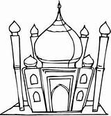 Coloring Masjid Pages Getcolorings sketch template