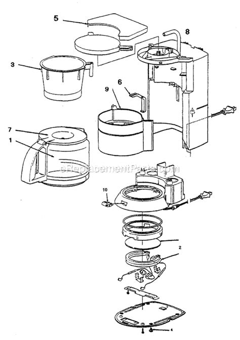 coffee pr parts list  diagram ereplacementpartscom