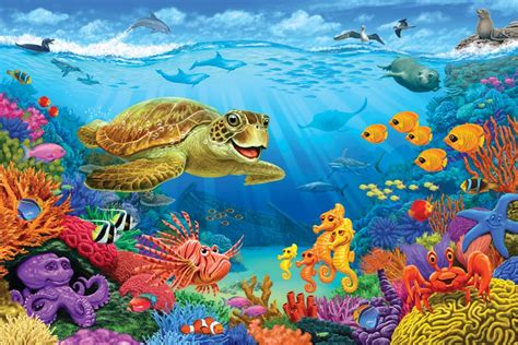 ocean reef floor puzzle outset media games