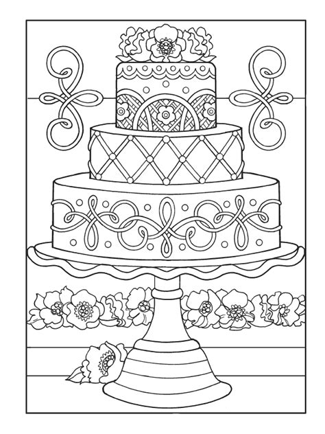 coloring page cake coloring page book