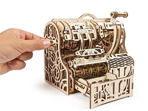working mechanical cash register model kit ugears