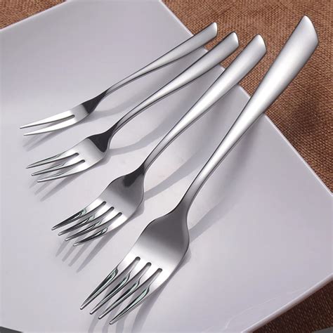 pcs stainless steel dinner fork table fork set fruit dessert forks