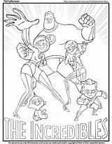 Incredibles Coloring Pages Printable Sheets Book Kids Disney Choose Board sketch template