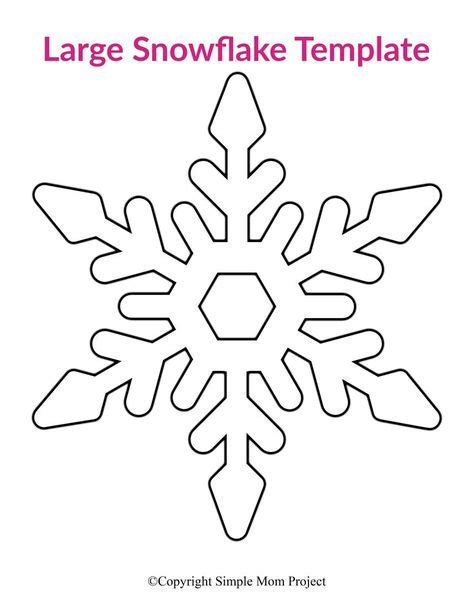 printable large snowflake templates snowflake template simple
