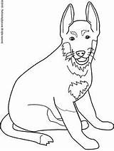 Dog Coloring Service Pages Getdrawings sketch template